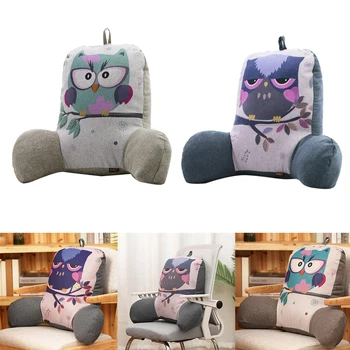 

2x Back Rest Pillow - Big Backrest Reading Bed Rest Pillow with Arms, Change Covers, Bed Chair for Adjustable Loft