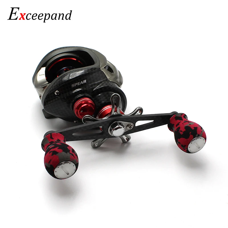 Exceepand углеродное волокно мощный прямой baitcasing барабанная катушка ручка для Abu Garcia Daiwa Baitcaster катушка