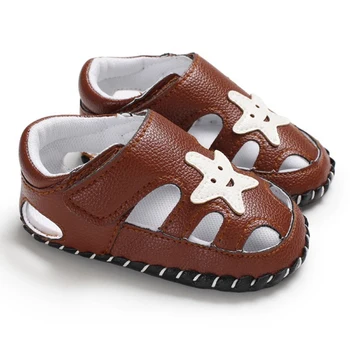 

Hot Sale Summer Toddler Shoes Boy Cute Stars Crib Shoes Infant Soft Sole Anti-slip Boys First Walkers 0-18M New