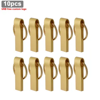 

10pcs/lot High Quality 128GB pendrive metal USB flash drive2.0 Pen Drive 16G 32GB 64GB cle usb memory stick pendrive flash drive