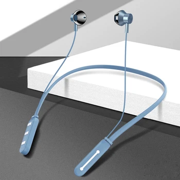 

Mini Wireless Bluethooth Earphones Neckband Sport Collar Magnet Headphones Stereo Bluetooth Headset With Microphone For Android
