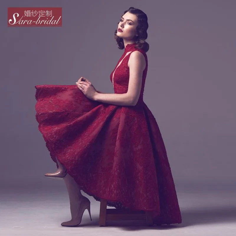 Robe de soiree, короткое, длинное, сексуальное, с высоким воротом, кружевное, вечерние, на выпускной, платье, новая мода, vestido de festa, платья подружек невесты
