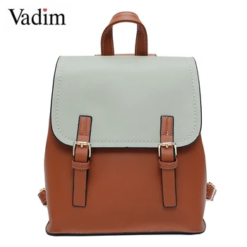 

Vadim Preppy Style Bag Women Backpack Small Female Backpack School Bag for Teenage Girls Multifunction Ladies Bookbag Sac a Dos