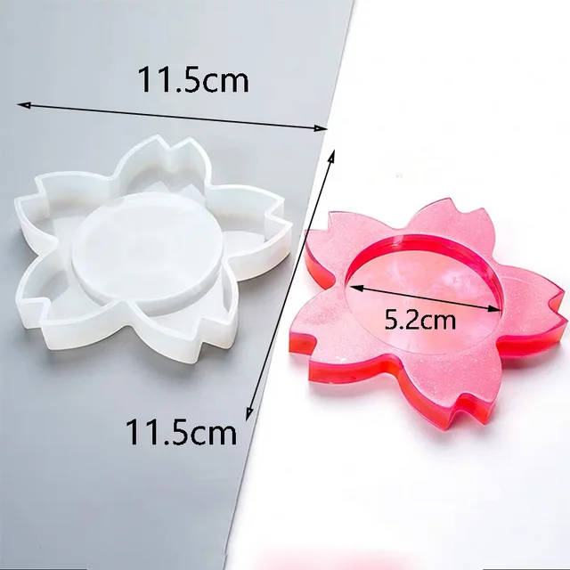 Various Design Silicone Pallet Molds Hexagonal Coaster Molds Heart-shaped Round Square Oval Concrete Pallet Molds I mold