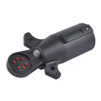 

Tester 7-Way Blade Trailer Light Wiring Circuit Tester Round Adapter Pin Plug