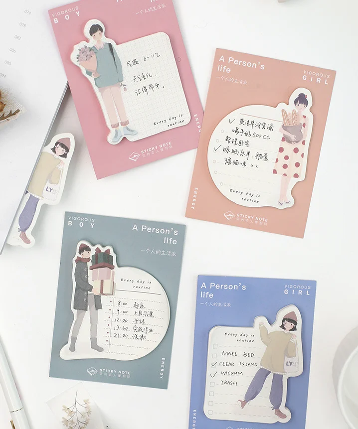 

Person life sticky note memo pad(1pack)