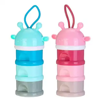 

3 Layers Baby Food Storage Organizer Infants Milk Powder Dispenser Container Storage Formula Feeding Box