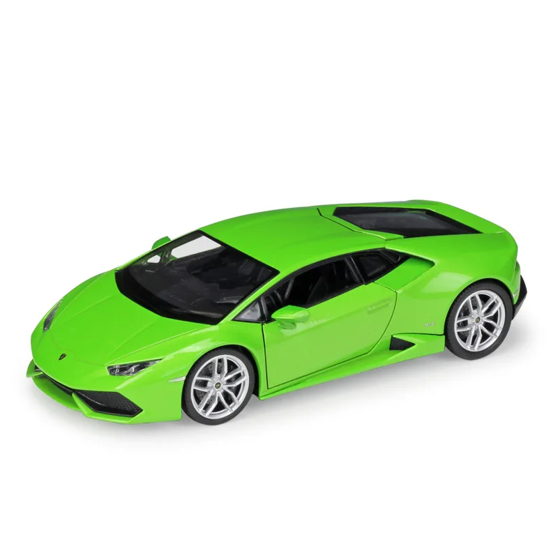 1:24 Welly модели автомобилей из сплава для Lamborghini Huracan LP610-4 литая под давлением модель автомобиля детские игрушки Рождественский подарок коллекция для взрослых - Цвет: Зеленый