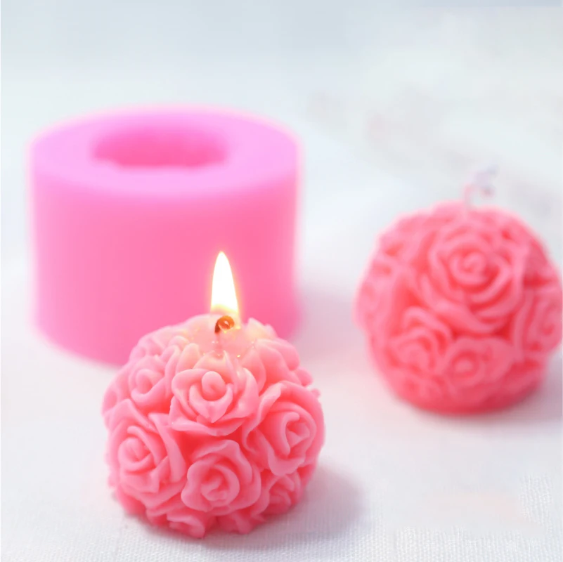 3d Rose Flower Mould Resin Mold Silicone Silicone Molds Candles
