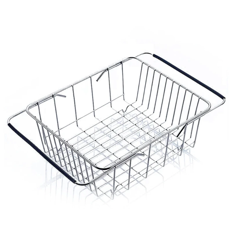 Escorredor De Aço Inoxidável SHOWERORO - Cesta Com Furos Grandes 28.5x20.5cm