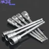 1Pcs 1/4" Hex Shank Power Nut Driver Drill Bit Metric Socket Wrench Screw 6-19mm Magnetic Nut Driver Set Socket Adapter 1