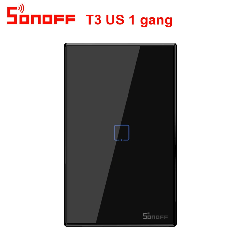 Интеллектуальный выключатель света Sonoff T2 T3 переключатель Wi-Fi нам 120 Размеры 1/2/3 серии TX 433 МГц RF Дистанционное управление с границы работает с Alexa Google Home - Комплект: Sonoff T3 US 1 gang