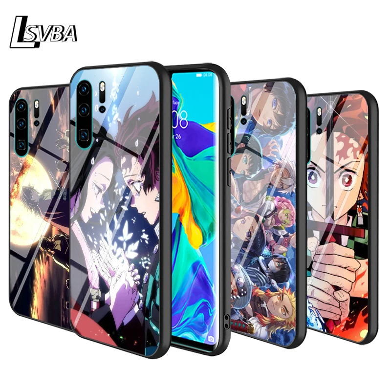 Черный глянцевый чехол для телефона Kimetsu no Yaiba Huawei P Smart Z Plus 2019 P40 P30 P20 Pro P10 P9 P8 Lite