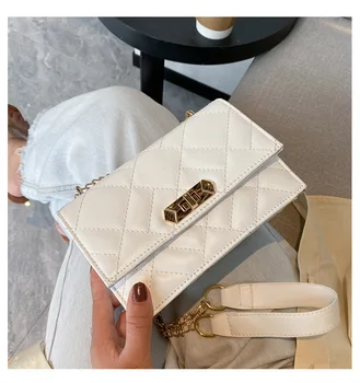 

2020 New Shoulder Bag Chains Messenger Bag Fashion Girls Casual Handbag Simple Leisure Personality Small Square Women Bag