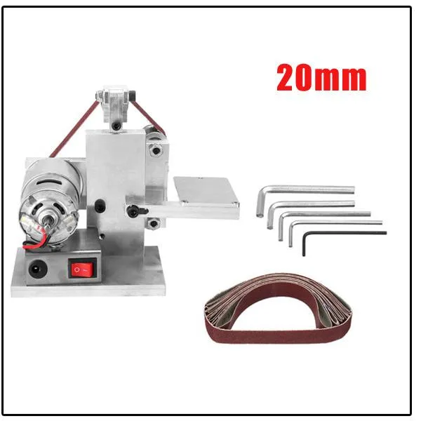 110-240V 10/20 мм мини электрический шлифовальный станок шлифовальная полировальная машинка Ножи края точилка, дерево, металл, шлифовальные станки - Цвет: 20mm sandpaper