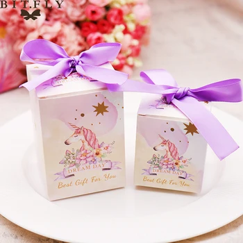 

50 Pcs Paper Box Fashion Printed Colorful 6x6x7cm/7x7x10cm Candy Box Cookie Storage Gift Box For Wedding Party Decoration