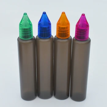 

1pcs Empty 30ml Black Pen Shape Bottles with Colorful Cap and Long Tip Pen Style Plastic Dropper E Liquid Bottle