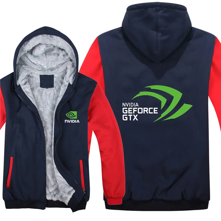 Зимние толстовки с капюшоном Nvidia для мужчин, пальто Geforce GTX, пуловер, шерстяная куртка с подкладкой, толстовки с капюшоном Nvidia, HS-060 - Цвет: as picture