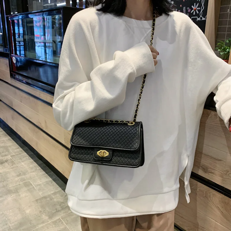 

Rhombus Square Sling Bag 2020 New Style Europe And America Fashion Chain Small Bag Versatile Single-shoulder Bag for Women Lock
