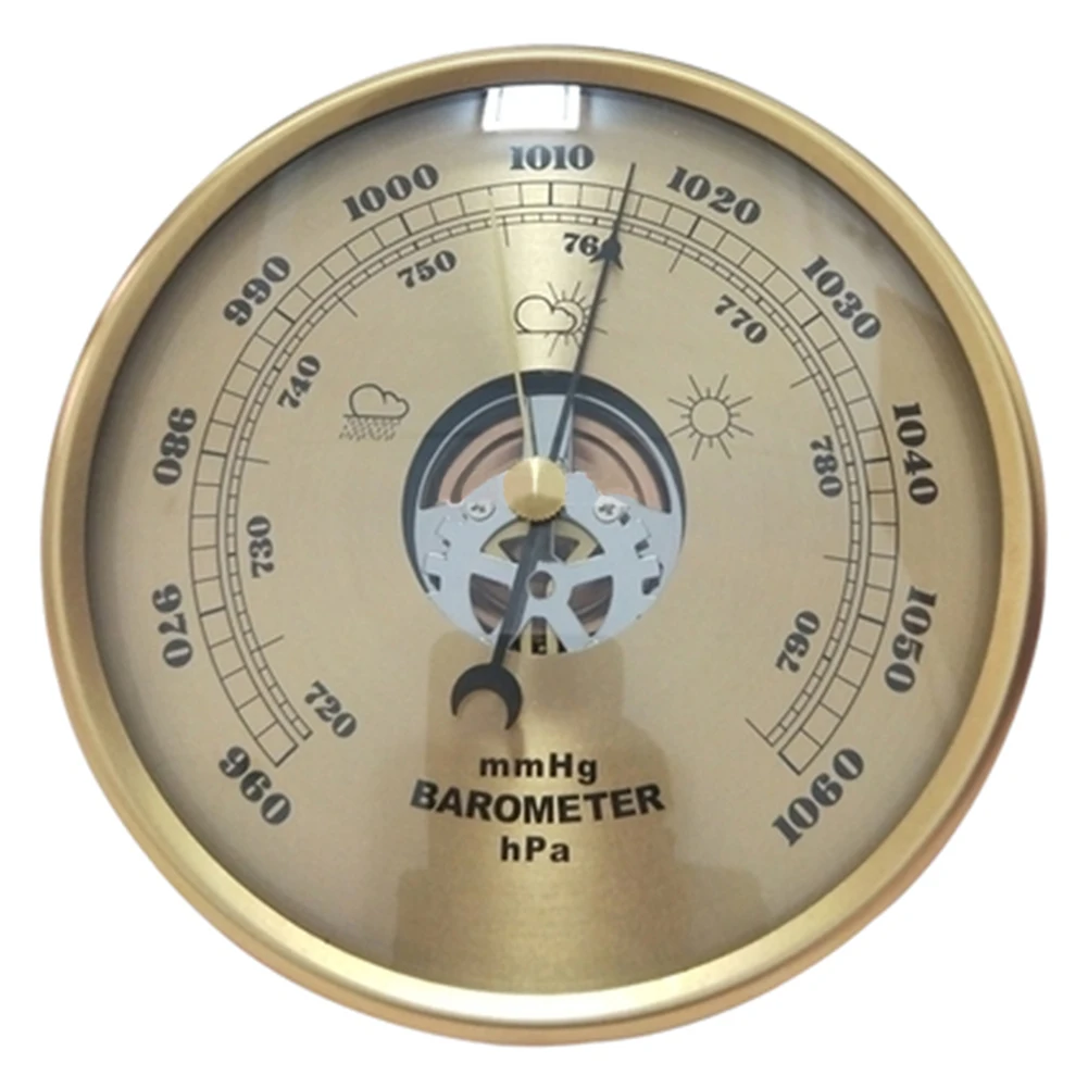 108 мм металлический барометр воздуха Манометр настенный висячий термометр практичный 960-1060hPa круглый гигрометр домашний инструмент монитор