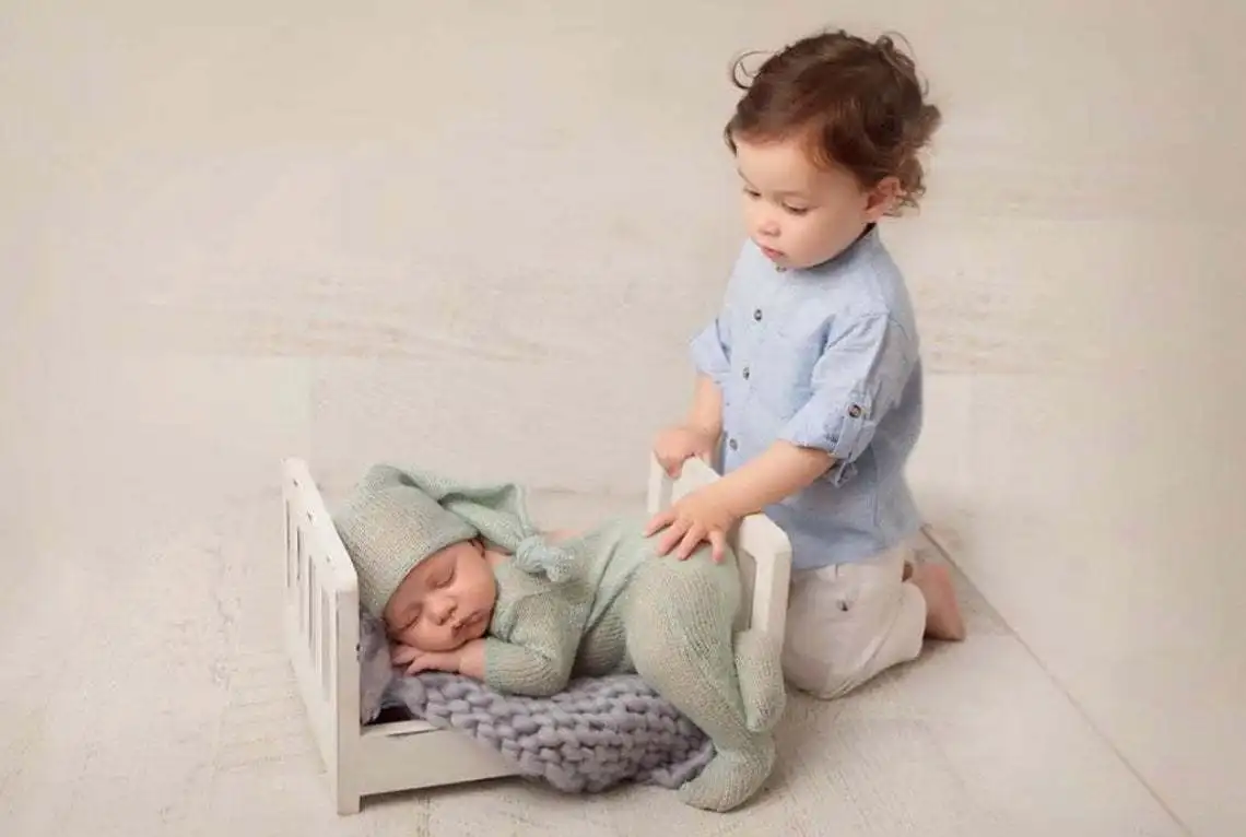 Newborn Posing Detachable Mini Bed Baby Photo Shooting Props Wooden Crib Infant Photograph Photography Accessory | - Цена: US $23.00