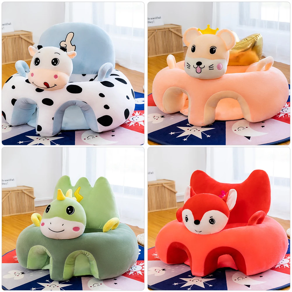 Sofa Set Support Seat Cover Baby Plush Chair Cartoon Learning Sit Toddler Nest Puff Washable With Rod Toys No Fill | Мать и ребенок
