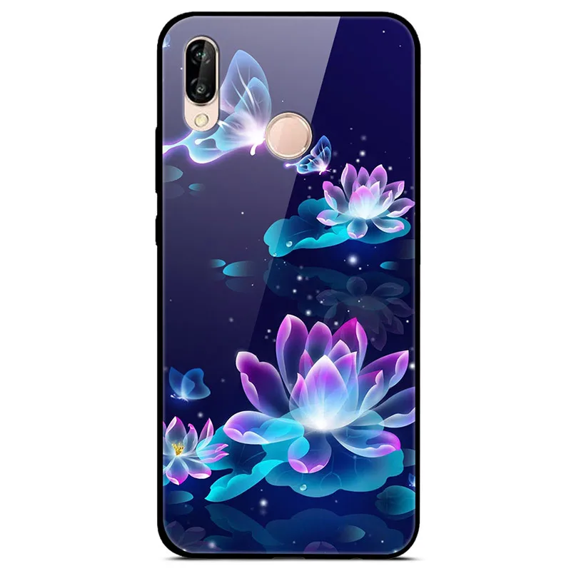 3 Закаленное стекло Чехол для Huawei P20 Lite Чехол Жесткий ПК Красочный чехол для Huawei P20 Pro Бампер Чехол для телефона P 20 P 20 Pro Lite Coque - Цвет: 3