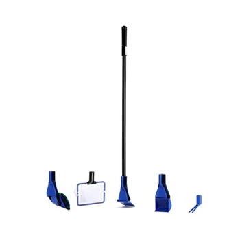 

5 in 1 Fish Tank Cleaning Tool Aquarium Cleaning Kit for Fish Tank with Adjustable Length Telescopic Handle