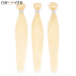 613 Blonde Hair Bundles Peruvian Human Hair Bundle Weave 100% Remy Hair Honey Blonde Straight Human Hair Extensions 613 Bundles