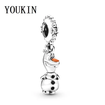 

Cartoon Frozen Olaf Pendant Charms Fit Original Pandora Bracelet Snowman Beads Women Fashion Jewelry Girl Xmas Gift DIY Berloque