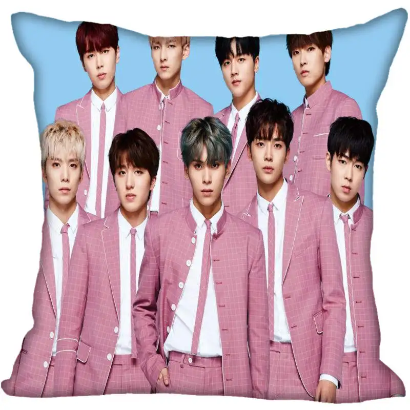 14 Kpop SF9 печать квадратные шелковые наволочки атласная Наволочка Две стороны наволочка Пользовательский логотип - Цвет: 14