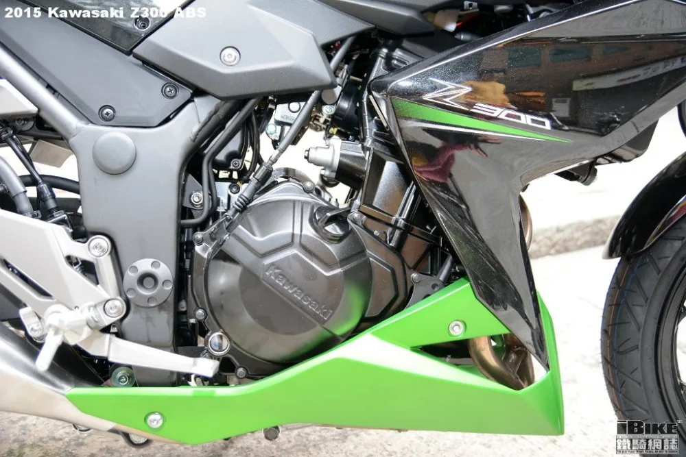 Мотоцикл впрыска ABS обтекатель для Kawaasaki Z300 глянцевый черный и матовый зеленый