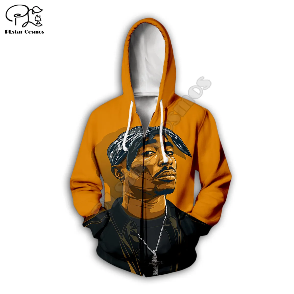 Модные худи в стиле раппер 2pac толстовка с 3D принтом Харадзюку осенняя уличная