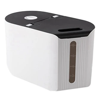 

Multifunctional 10KG Kitchen Rice Barrel Moisture-Proof Sealed Rice Tank Miscellaneous Grain Rice Storage Box Black