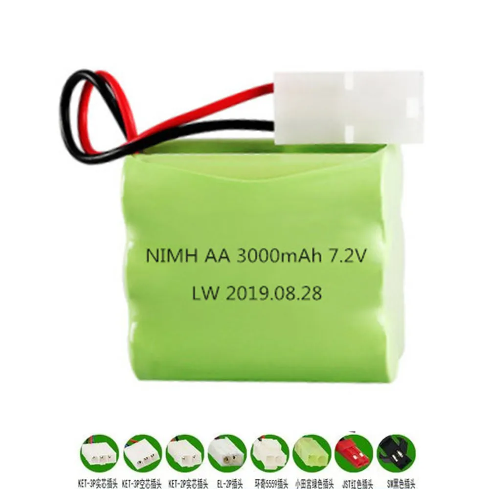 7,2 в 3000 мАч NiMH батарея для Rc игрушки лодки автомобили пистолет запасные части Ni-MH AA 700 мАч 7,2 в перезаряжаемая батарея от 1 до 10 шт