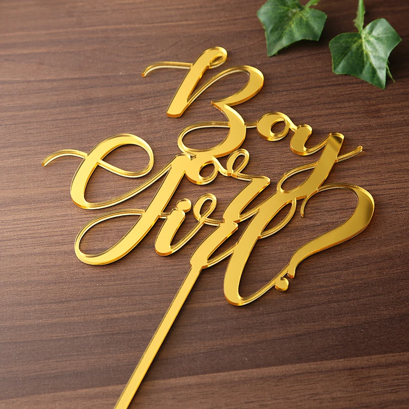 Boy Or Girl Cake Topper Gender Reveal Decorations Gender Reveal Cake Topper He Or She Cake Topper Gender Reveal Ideas Cake Decorating Supplies Aliexpress