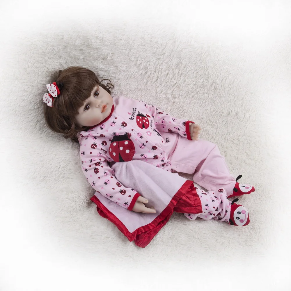 Pickwoo 48 см bebes reborn Baby doll 18 дюймов куклы для девочек Мягкие силиконовые Boneca Reborn Brinquedos Bonecas подарки на день детей игрушки