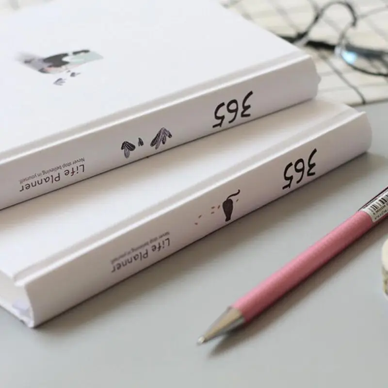 365 дней личный дневник планировщик блокнот ежедневник в твердой обложке офис еженедельный график
