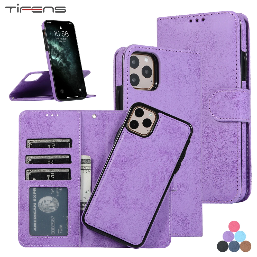 Detachable Wallet Case for iPhone 14 Plus 15 12 13 Mini 11 Leather Folio  Book Magnetic Phone Cover for iPhone 13 Pro Max XS Case