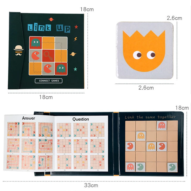 Children Matching Connect Games Find Pictures Magnetic Puzzle Toys Intelligence Early Education Logical Thinking Toys For Kids