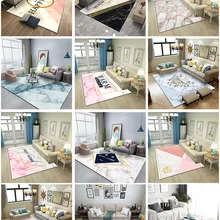 Нордический ветер ins чистая Красная комната ковер гостиная спальня фото полностью проложенный семейный прикроватный чайный столик большой коврик