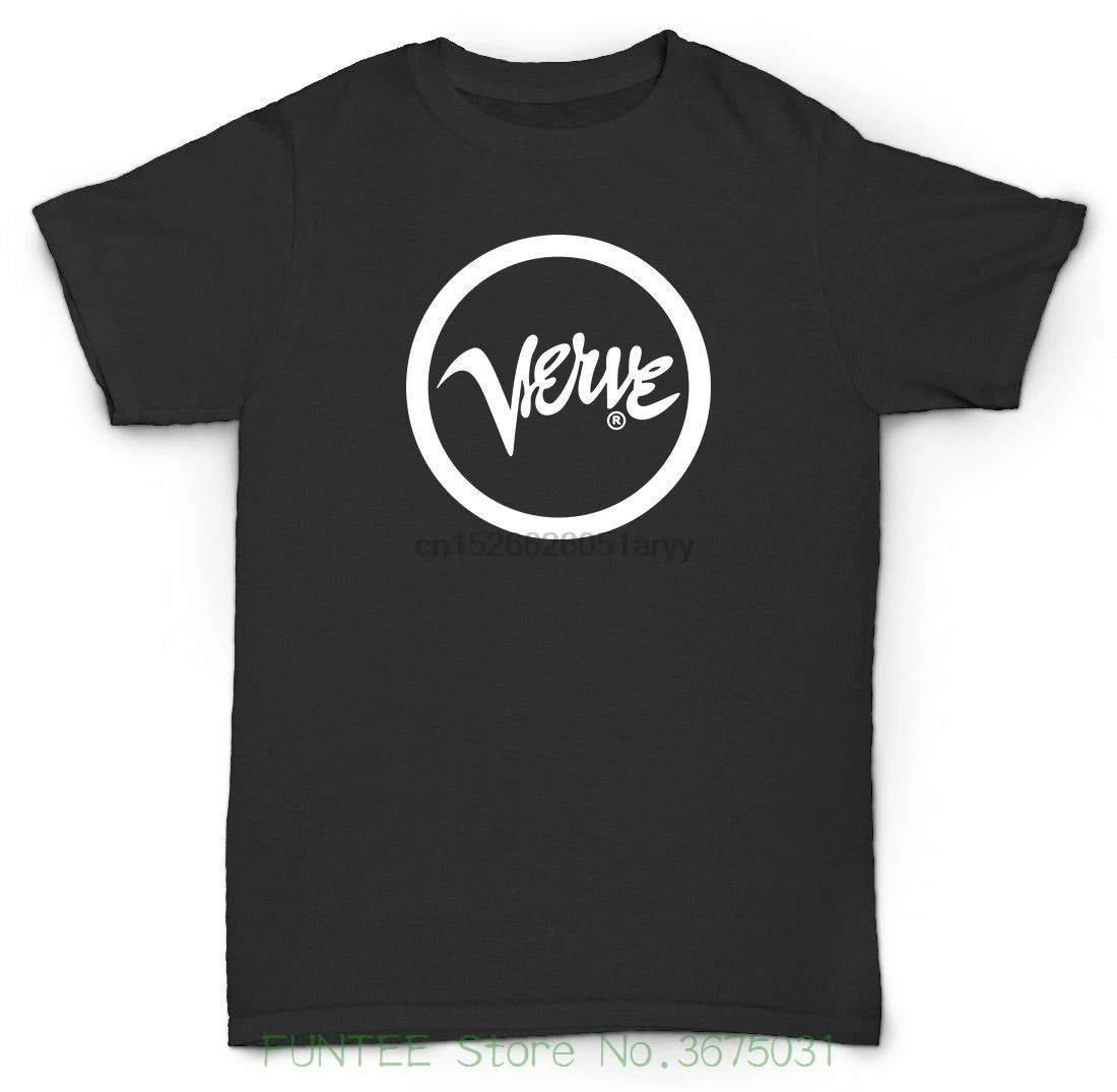 

Top Tee 100% Cotton Humor Men Crewneck Tee Shirts Verve Records Vintage T Shirt Jazz Soul Breaks