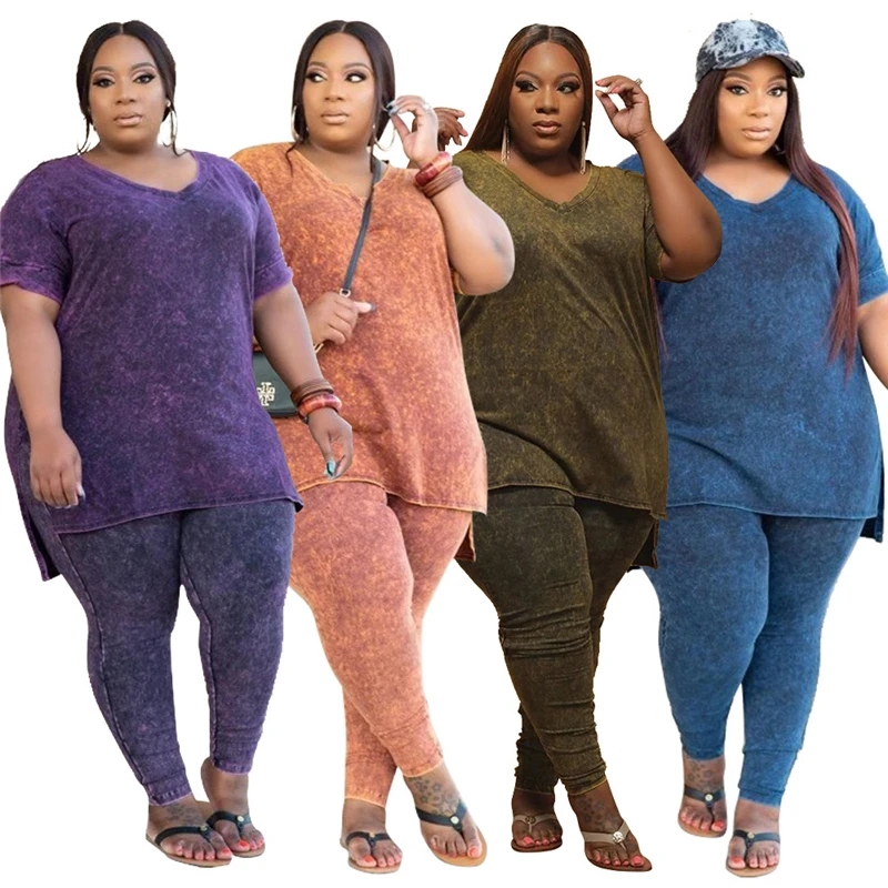 Plus Size 2 Piece Set Women Summer Loungewear Matching Sets Short