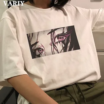 

Comics Anime Tearful Girl Summer Aesthetic women Korean Style T Shirt Oversized Graphic tops Harajuku Tees Tshirt Women Clothes