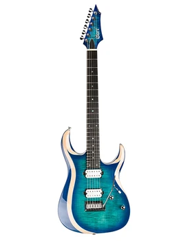 

X700-lbb duality X Series electric guitar, with case, blue, Cort
