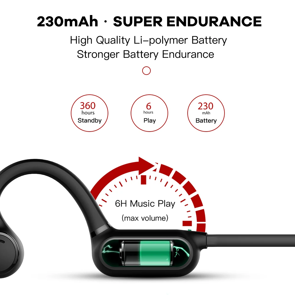 Căști Bluetooth 5.0 cu microfon, căști sport fără fir, stereo, impermeabile, cu inducție osoasă, pentru ciclism, alergare, drumeții_voghion.com