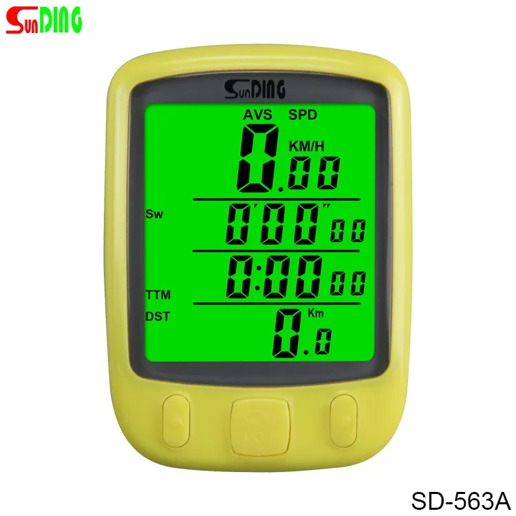 

SD-563 multi-function sundingt stopwatch luminous stopwatch sports timer bicycle Waterproof Bicycle Odometer Speedometer