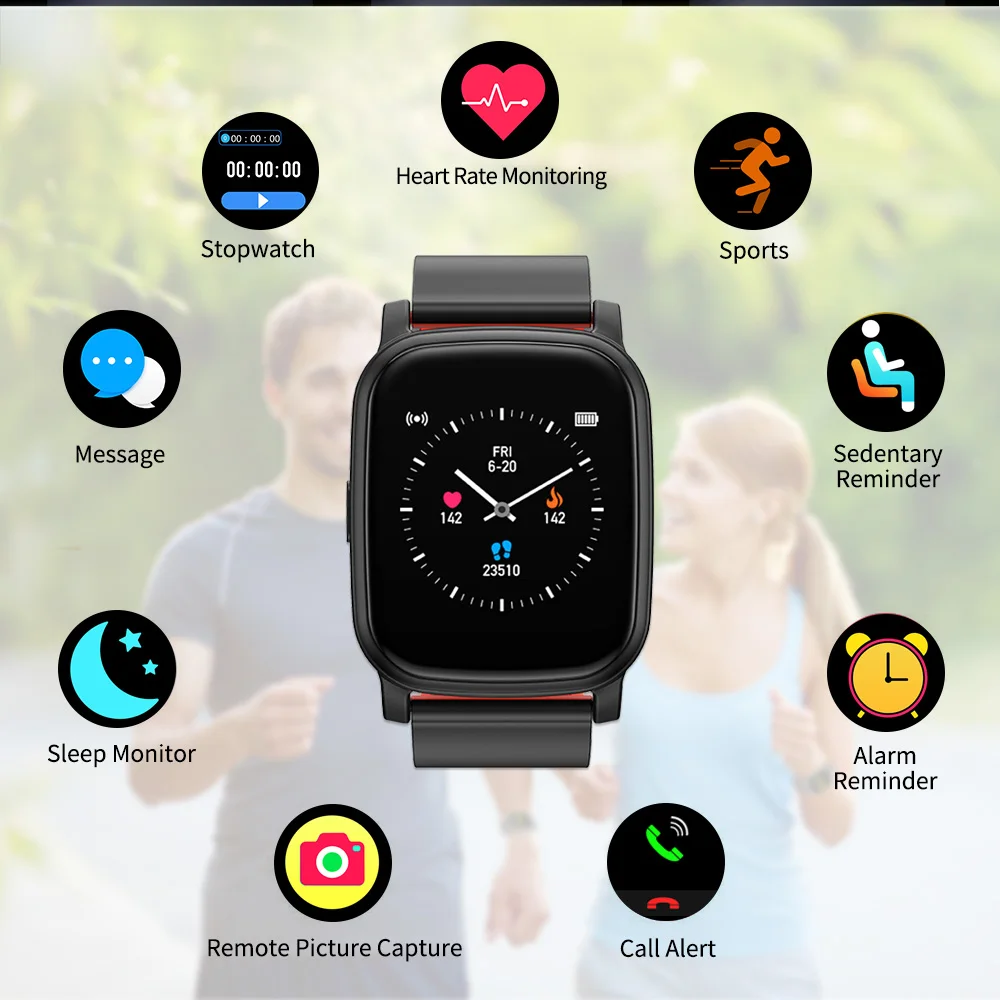 SENBONO TS01 Смарт часы полный экран сенсорный браслет IP67 Водонепроницаемый для мужчин женщин спортивные часы монитор сердечного ритма во время сна Smartwatch