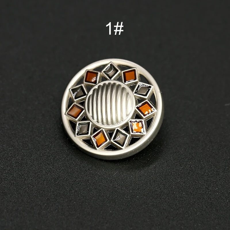 6 шт. металлические золотые пуговицы для одежды декоративный цветок корона