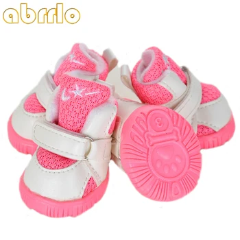 

4pcs/set Anti-slip Pet Dog Shoes Winter Warm Leather Snow Boots Footwear For Small Dogs Breathable XS-XL Puppy Booties Shoes